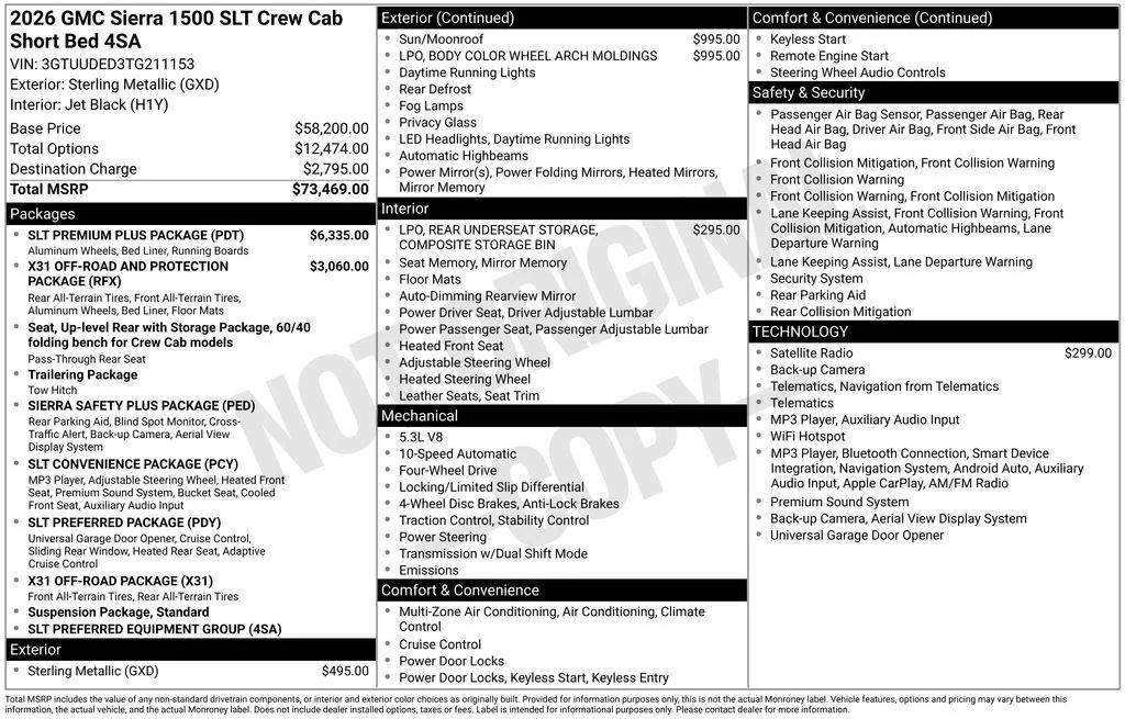 gmc sierra 1500 2026 3GTUUDED3TG211153 image gmc sierra 1500 2026 3GTUUDED3TG211153 image